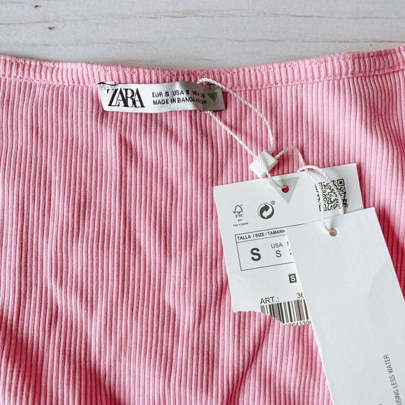 ZARA Pink Cinched top - Picture 2 of 3
